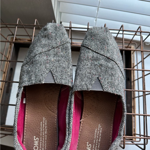 TOMS Alpargatas Gray Tweed w/Sparkle - Picture 3 of 9